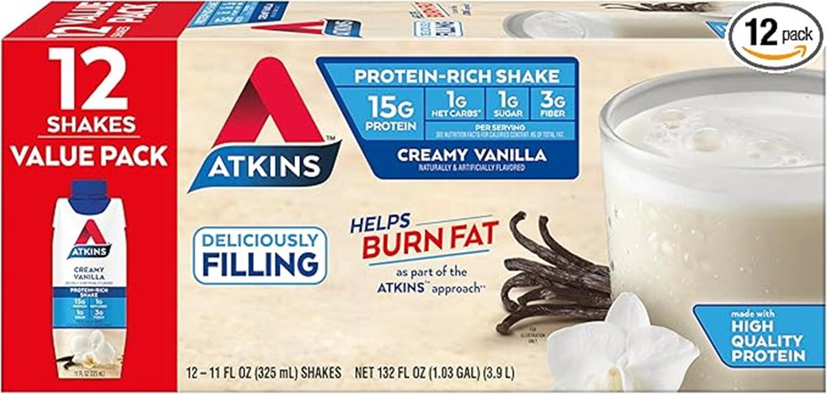 atkins vanilla protein shake