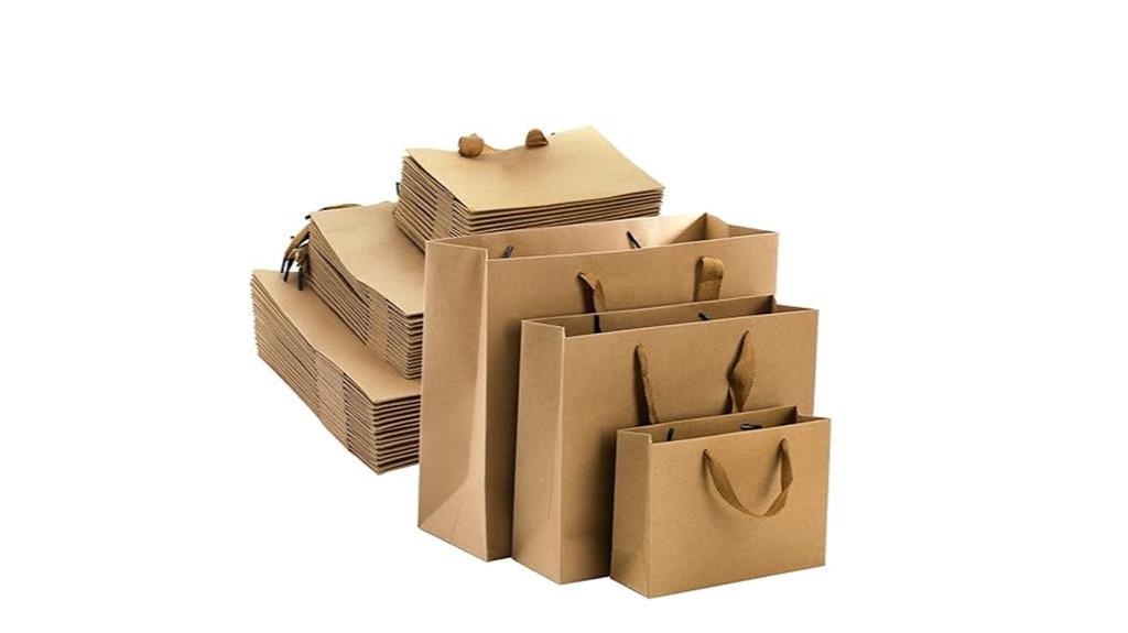 brown gift bags set