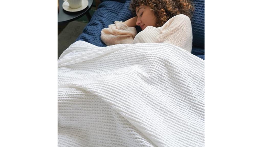 cozy waffle weave blanket