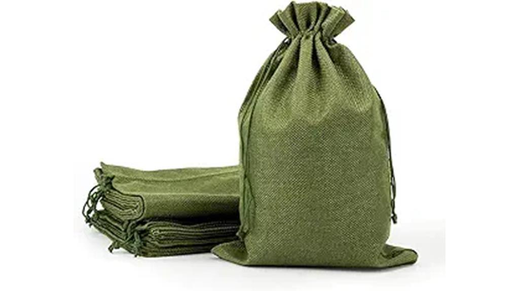 durable burlap bags available