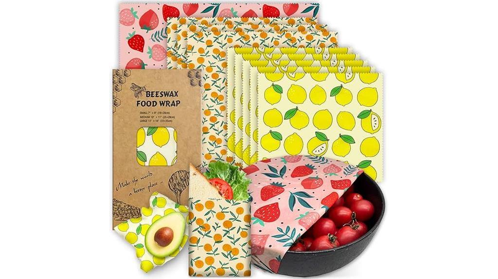 eco friendly beeswax food wraps