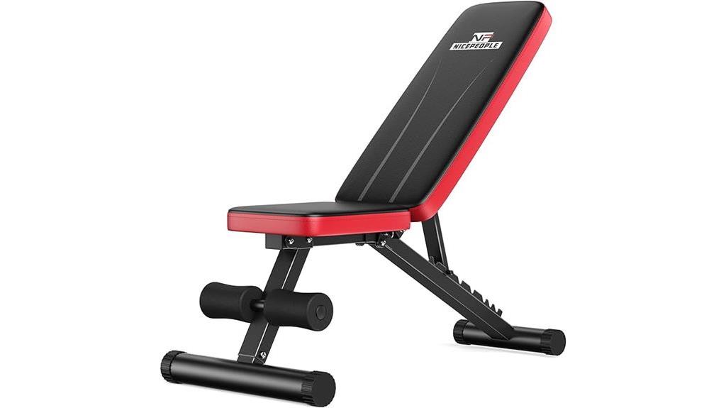 foldable weight bench option