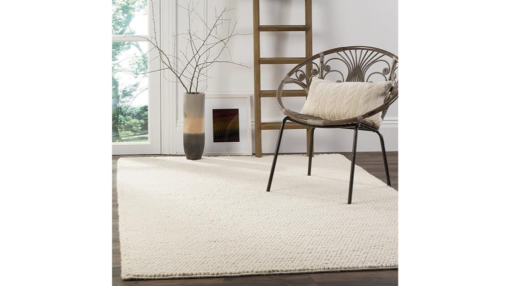 handmade wool ivory rug