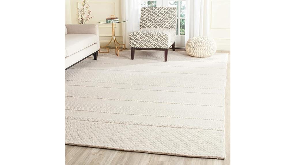 handmade wool natural rug