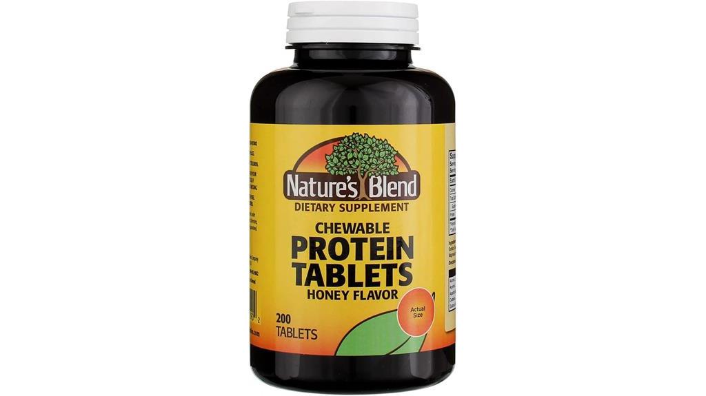 honey flavored protein tablets