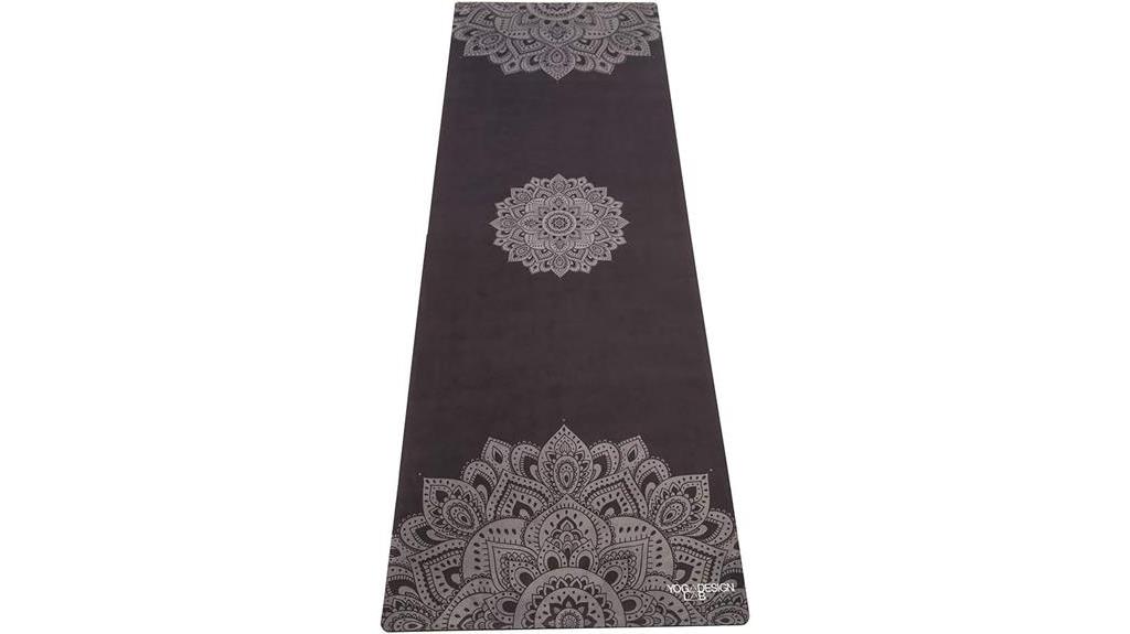 mandala black travel mat