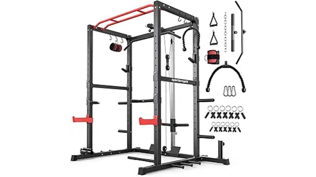 power rack with pulley