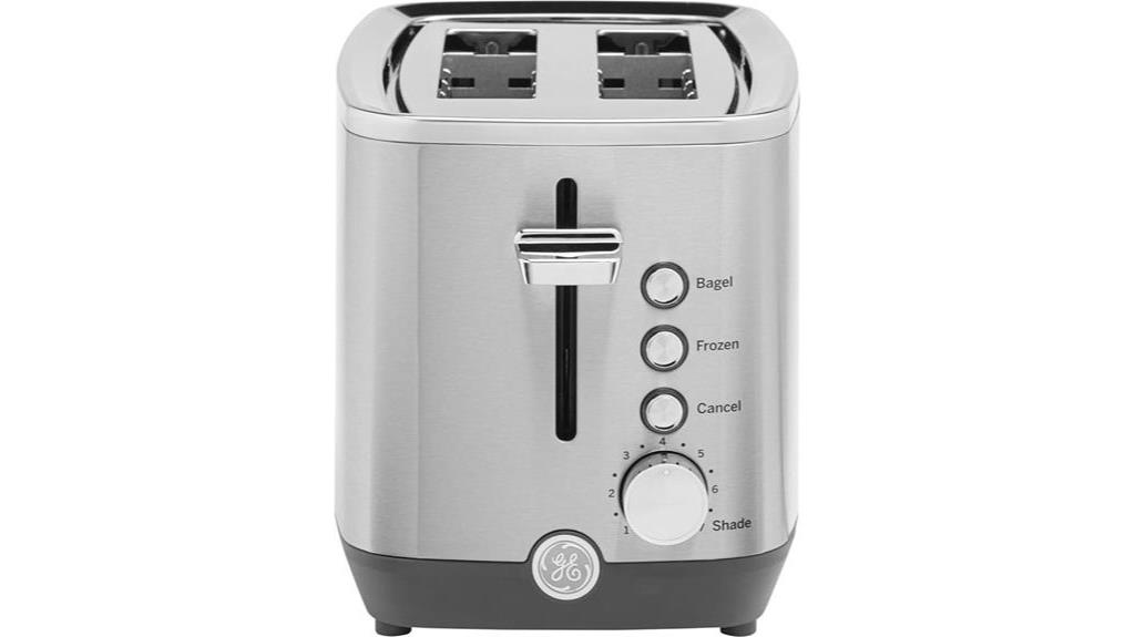 stylish stainless steel toaster