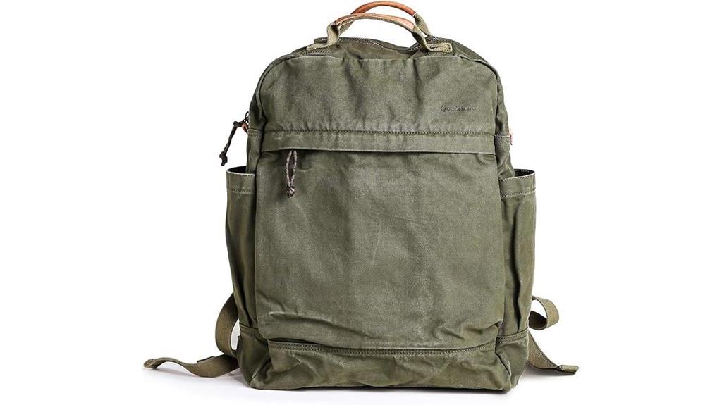 stylish vintage canvas backpack