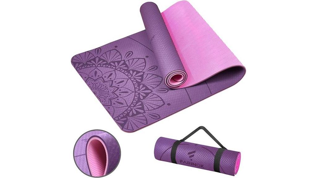 thick navy blue yoga mat