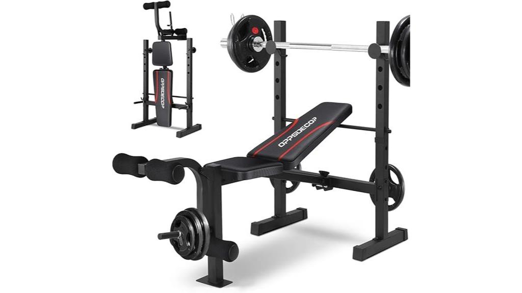 weight bench with rack