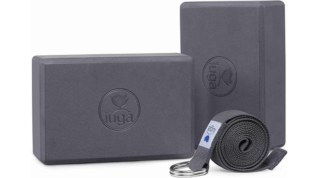 yoga blocks and strap