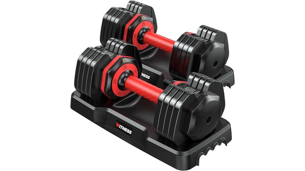 1 sec adjustable dumbbells set