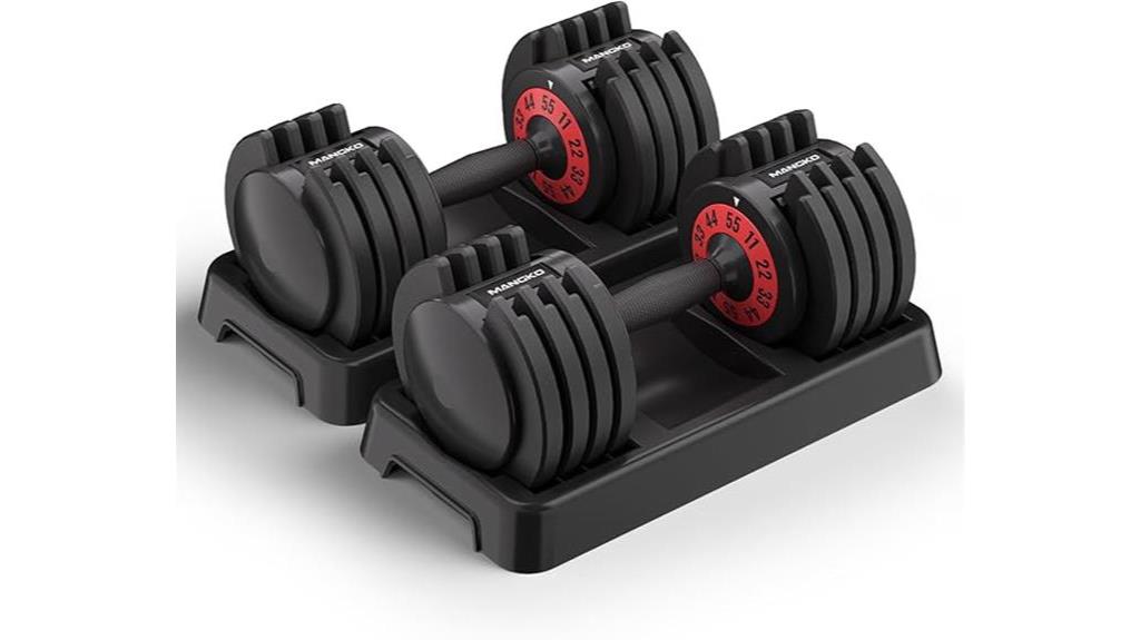 adjustable 55lb single dumbbell