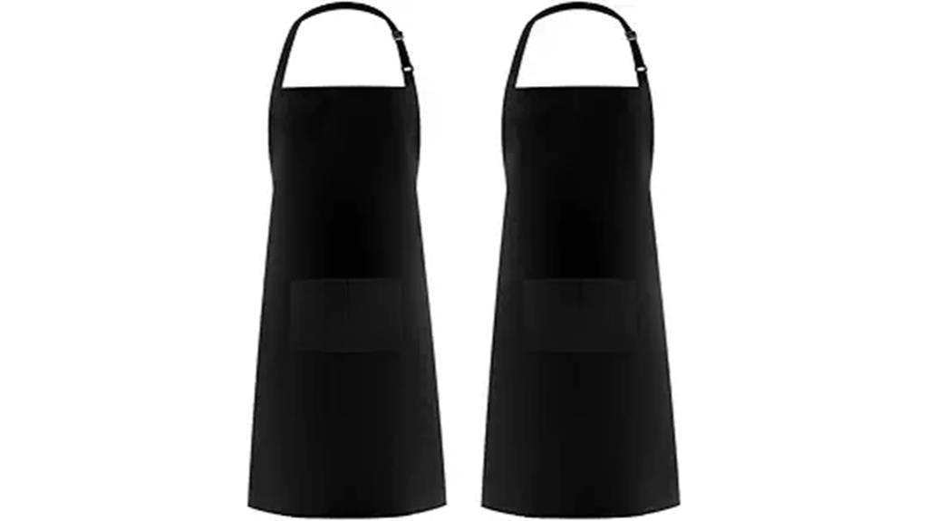 adjustable black cotton apron