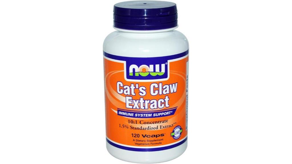 cats claw extract capsules