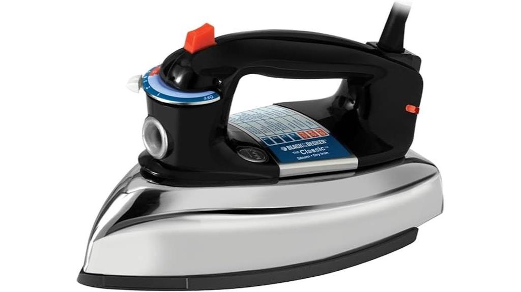 classic black decker iron details