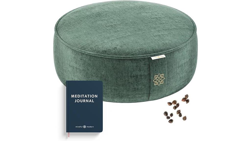 comfortable velvet meditation cushion