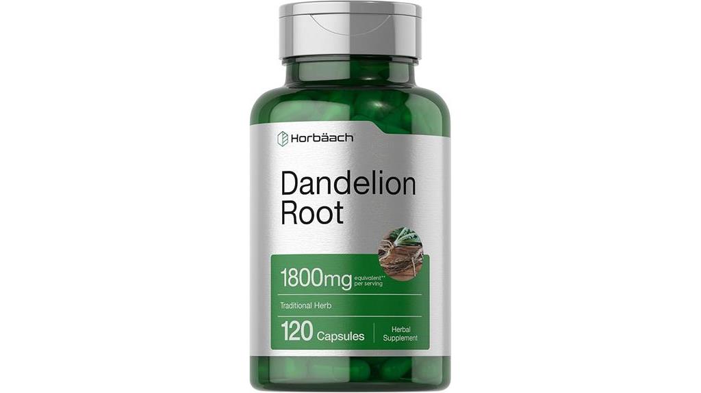 dandelion root supplement capsules