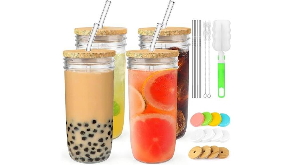 eco friendly glass cup set