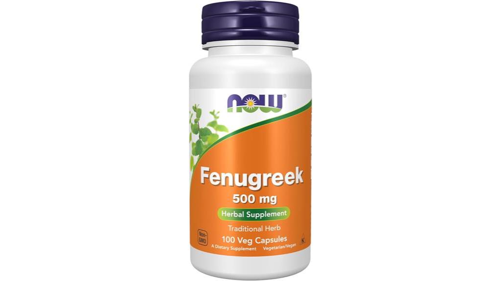 fenugreek herbal supplement capsules