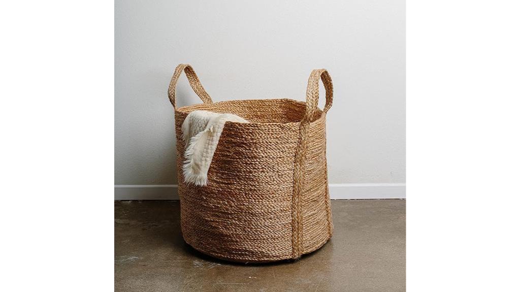 handmade jute storage basket