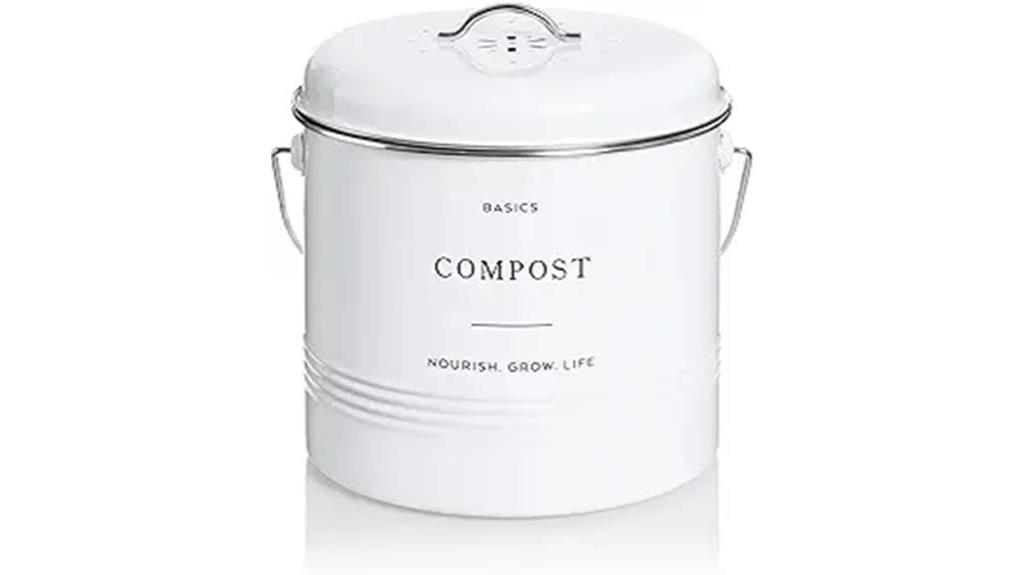 kitchen compost bin with lid