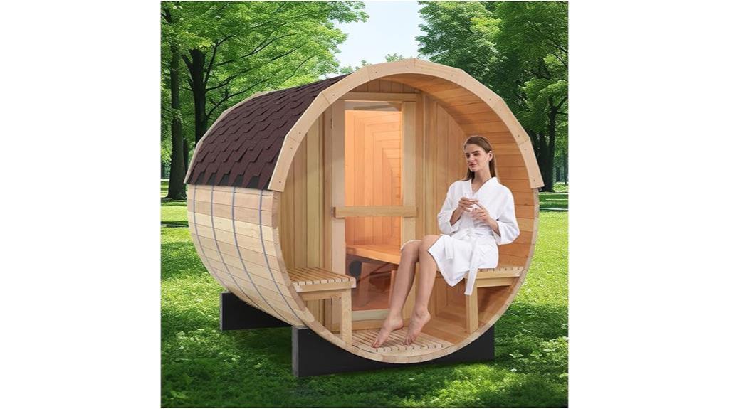 luxurious barrel sauna experience