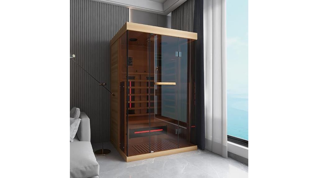 luxurious two person infrared sauna