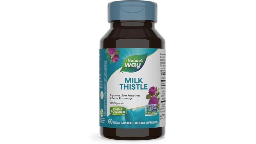 milk thistle supplement capsules