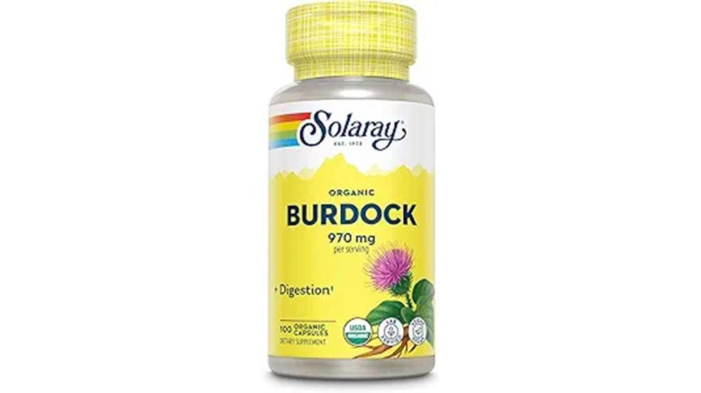 organic burdock root supplement