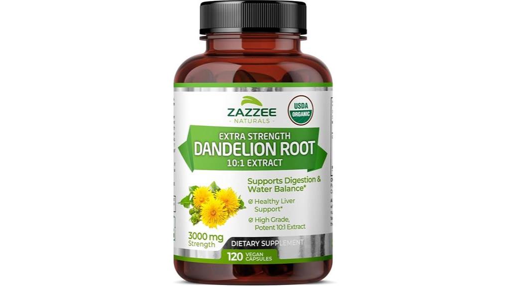 organic dandelion root capsules