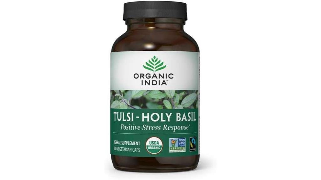 organic tulsi herbal supplement