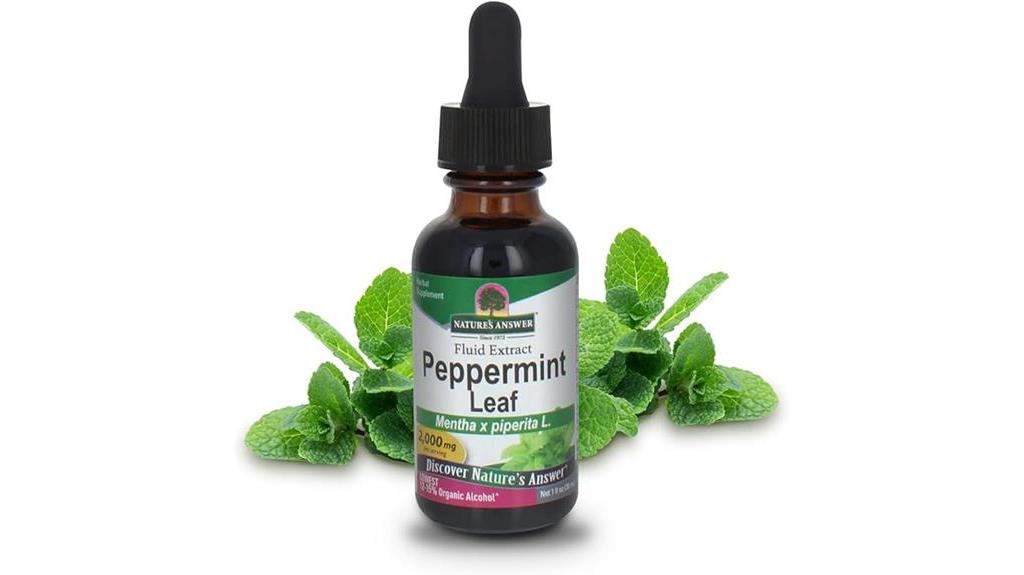 peppermint leaf tincture alcohol