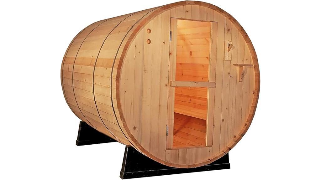 rustic canadian pine sauna