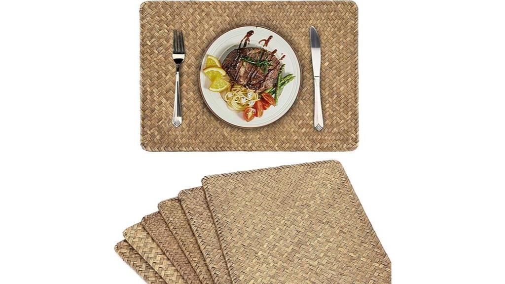 seagrass placemats set of 6