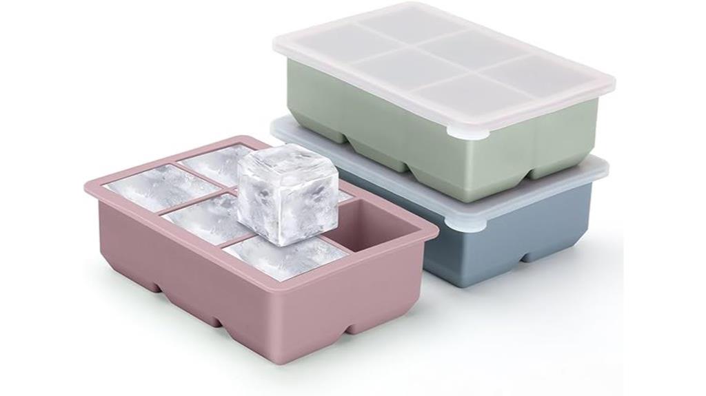 silicone ice cube trays