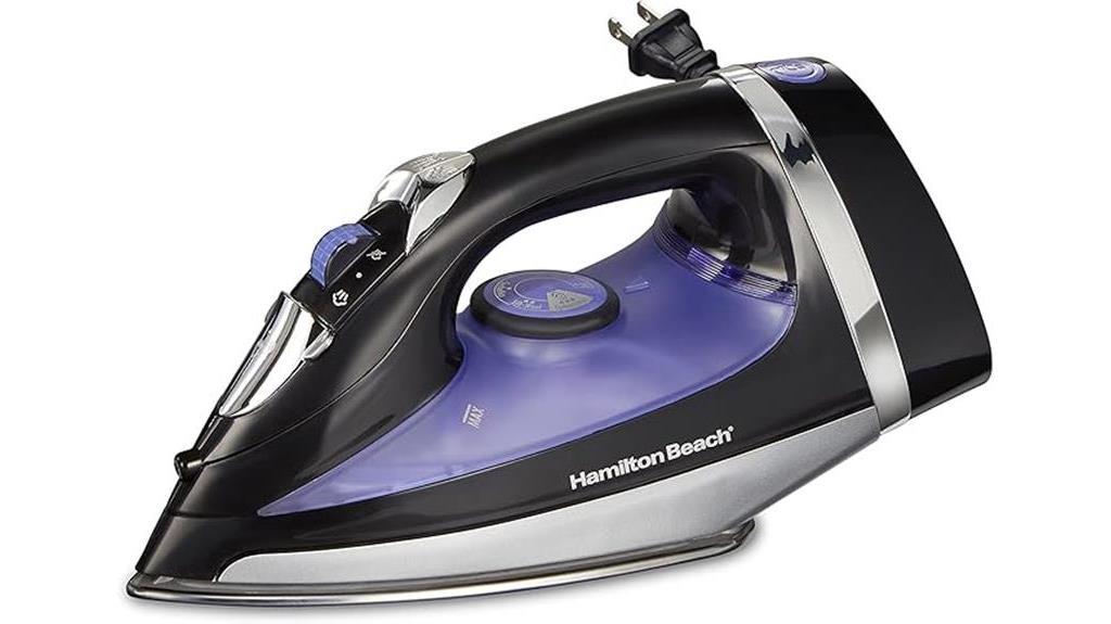 steam iron with stainless