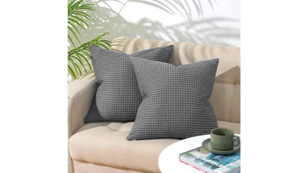 waffle weave pillow covers