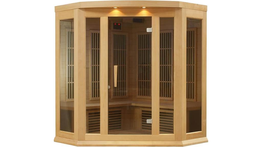 advanced 3 person corner sauna