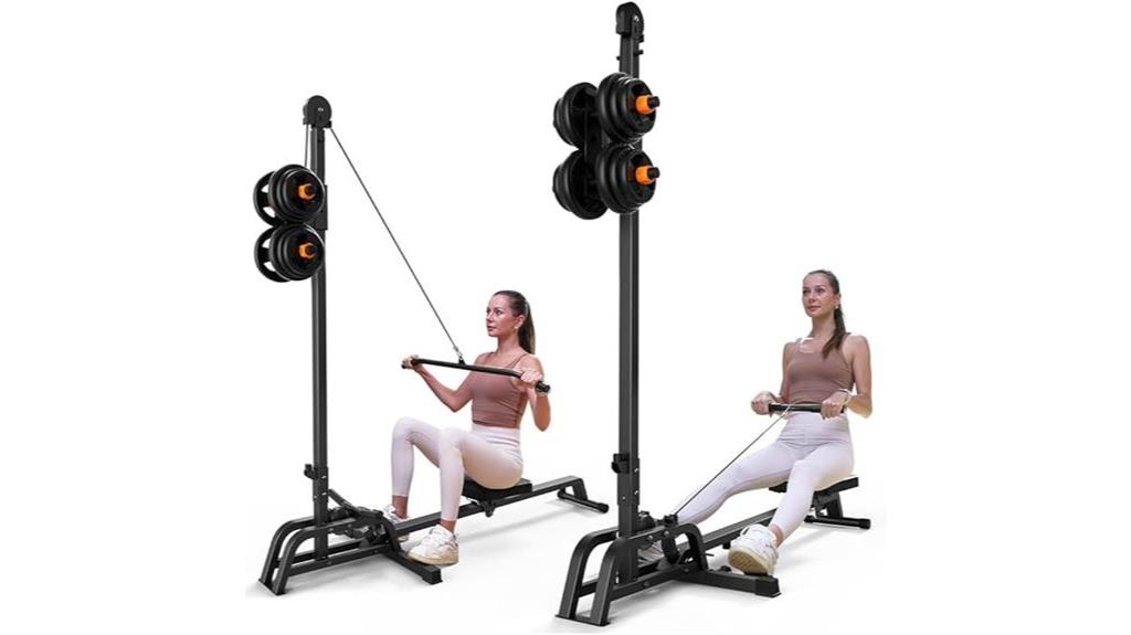 compact 2 in 1 rowing machine