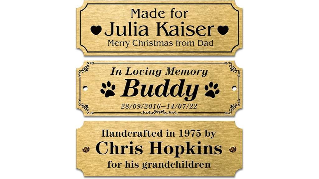 custom brass name plates