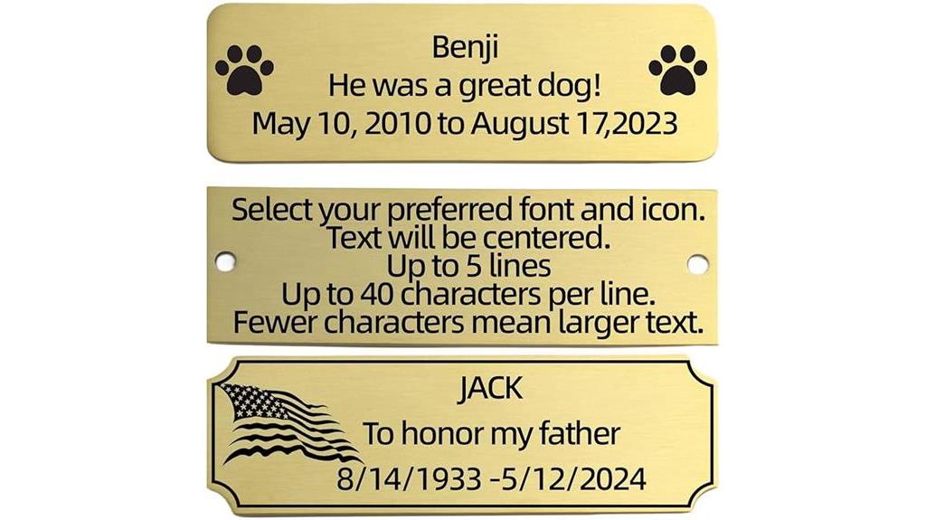 custom stainless steel nameplate