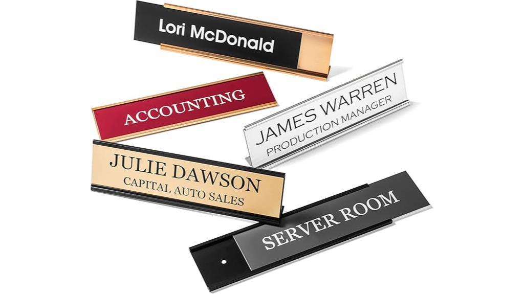 customized name plates available