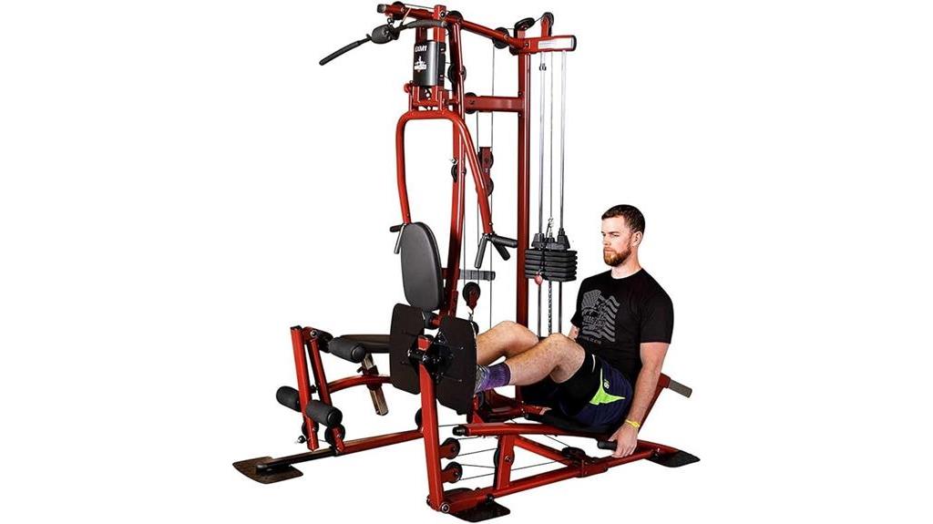 home gym with leg press