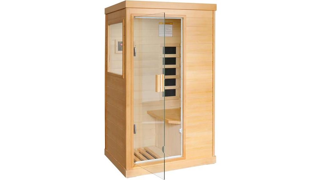 infrared sauna with hemlock