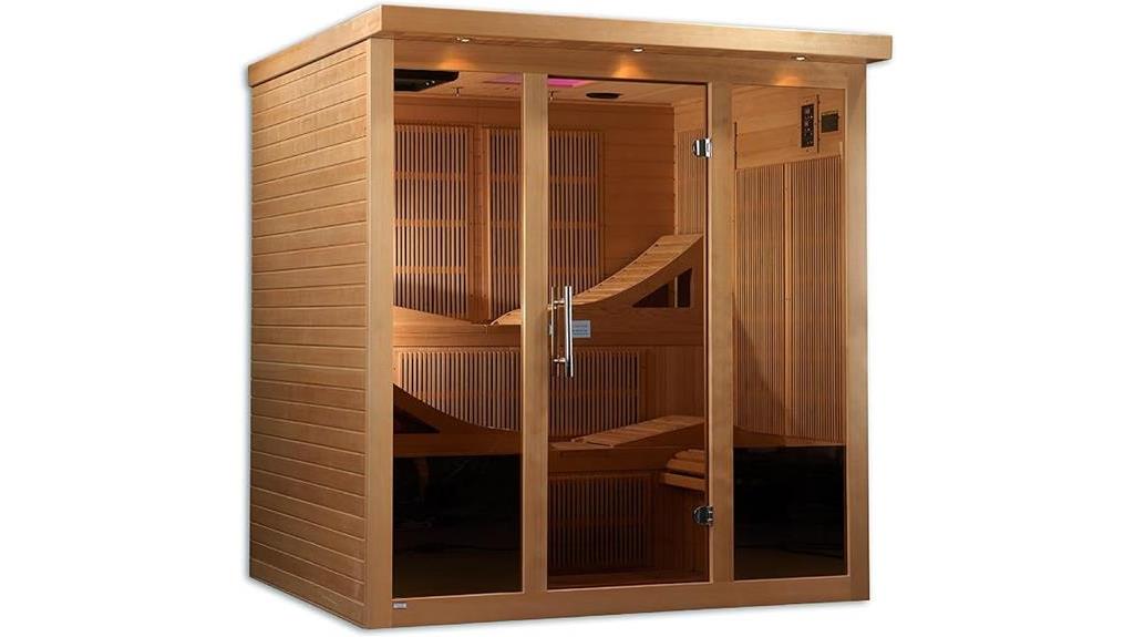 luxurious 6 person infrared sauna