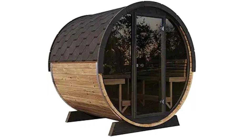 luxurious and ergonomic sauna