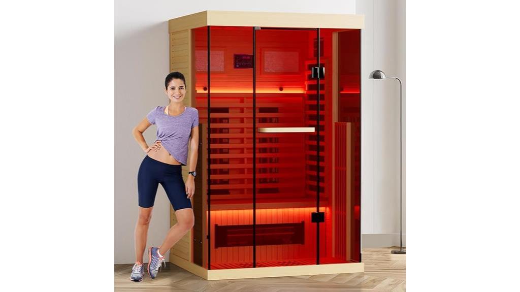 luxurious hemlock infrared sauna