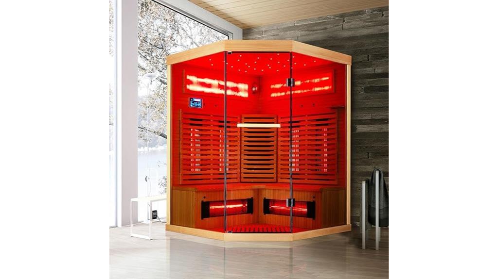 luxurious infrared sauna experience